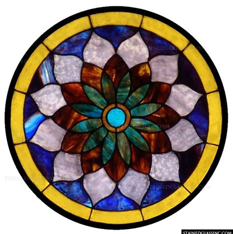 "Beautiful Rose Window" Stained Glass Window