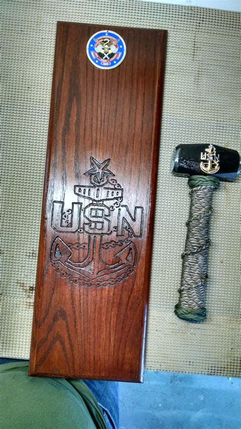 Navy Chief retirement plaque | Navy chief, Door handles, Wood projects