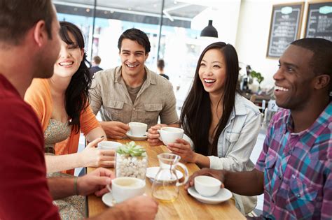 Group Of Friends Meeting In Coffee Shop - Career Tips To Go