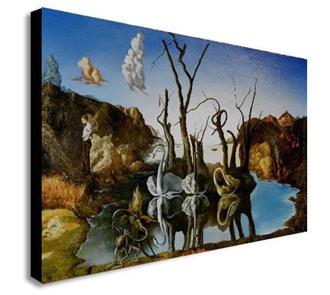 Salvador Dali Swans Reflecting Elephants Canvas Wall Art | Etsy