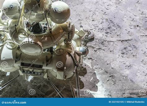 Lunar Landing Mission. Moon Station on Satellite Surface B Stock Image ...