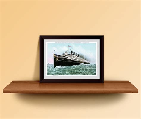 SeeAndBee Ship Poster Vintage Passenger Ship Print Steam Ship Line Home ...