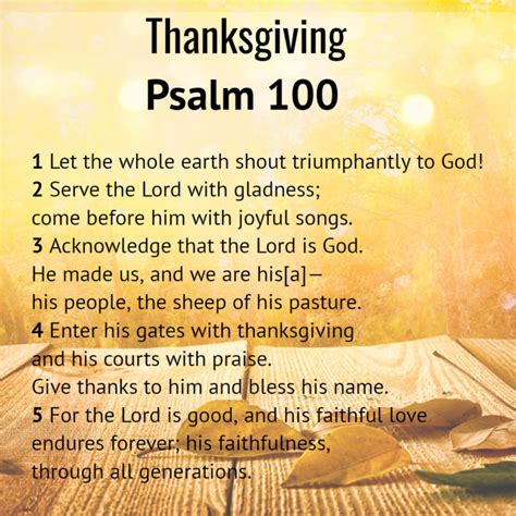 Psalm 100 Worksheet