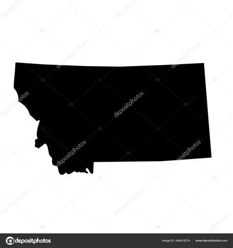 Map State Montana Outline Map Montana Stock Vector Image by ©drsuthee ...