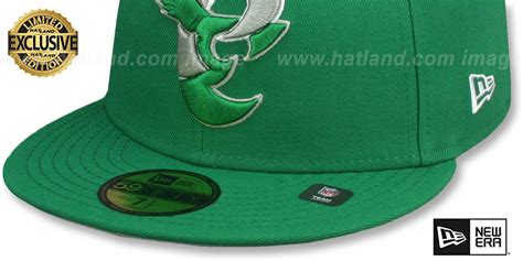 Philadelphia Eagles THROWBACK NFL LIGATURE Green Fitted Hat