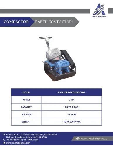 Electric Earth Compactor at Rs 35000 | Earth Compactor in Ahmedabad ...