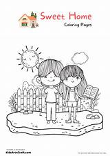 Sweet Home Coloring Pages For Kids – Free Printables  Art & Craft sketch template