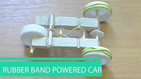 Rubber Band Powered Car.How to make.HOME CRAFT