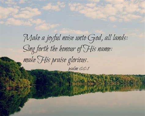 Items similar to Make a Joyful Noise Print Scripture Verse Art Bible Quote Psalm 66 1 Christian ...