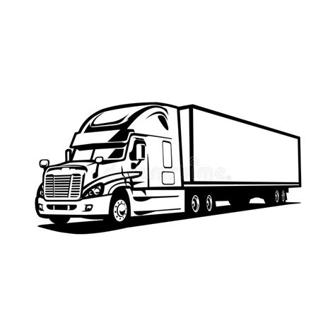 Silhouette Semi Truck Vector Stock Illustrations – 1,931 Silhouette ...