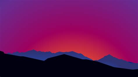 7680x4320 Mountain Landscape Sunset Minimalist 15k 8K ,HD 4k Wallpapers ...