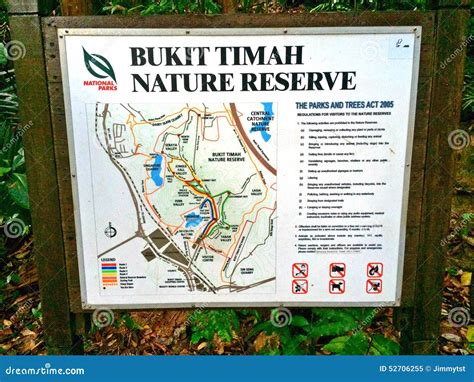 Map of Bukit Timah Nature Reserve in Singapore Editorial Image - Image of jungle, asia: 52706255