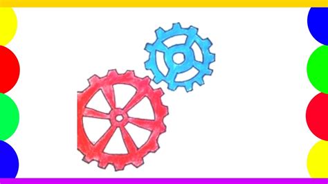 GEAR DRAWING | how to draw gears by hand - YouTube