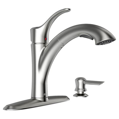 Mesa 1-Handle Pull-Out Kitchen Faucet with Soap Dispenser