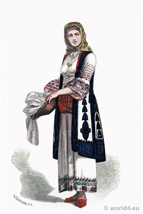 Woman from Athens in traditional Greek folk dress.