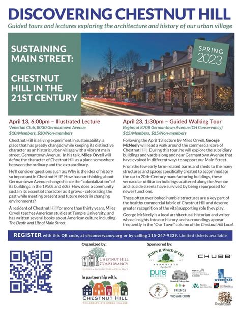 Discovering Chestnut Hill - Spring 2023 Tour & Lecture Series ...