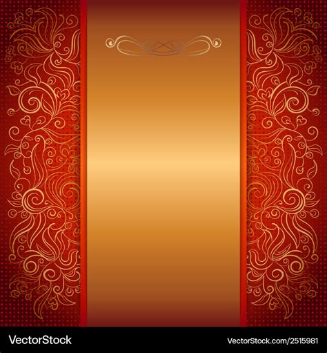 Red royal invitation card Royalty Free Vector Image