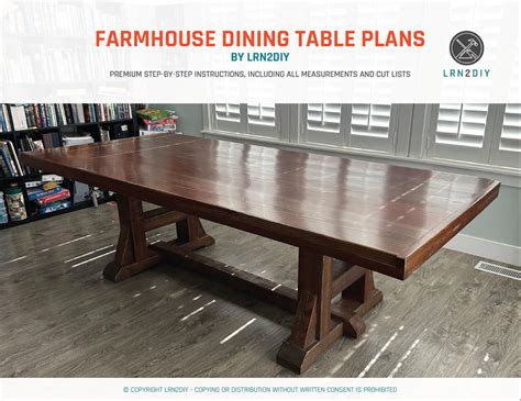 Kitchen Table Premium Plans Farmhouse Style 32 Pages Step by Step PDF - Etsy