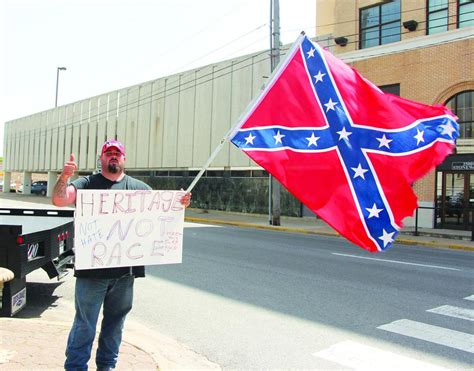 Confederate flag protest in front of the Hunt County Courthouse | News ...