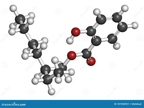 Octyl Salicylate Octisalate Sunscreen Molecule UV Filter. Skeletal Formula. Royalty-Free Stock ...