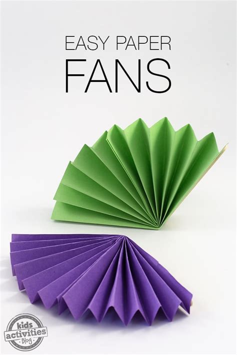 Let's Fold Easy Paper Fans | Kids Activities Blog