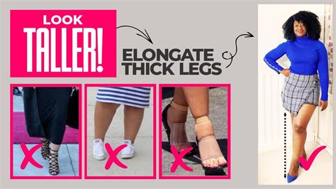 how to wear shoes that make your THICK LEGS look LONGER | for all body types - YouTube