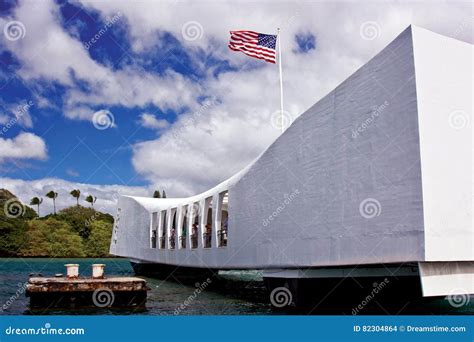 Arizona Memorial in Pearl Harbor Editorial Stock Image - Image of memorial, channel: 82304864