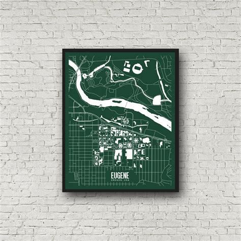 Eugene Oregon Printable Map, University of Oregon Campus Map, Oregon ...