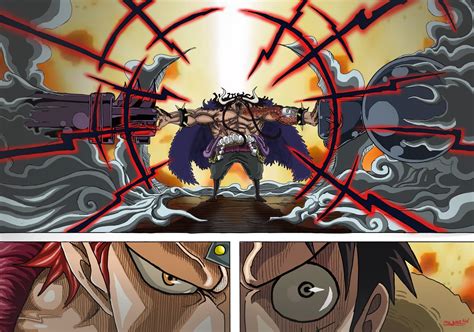 Luffy&kidd VS kaido [colored] : OnePiece