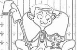 Mr Bean Coloring Pages sketch template