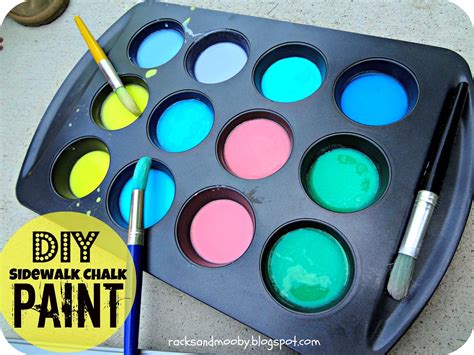 RACKS and Mooby: DIY Sidewalk Chalk Paint {fun kid activity!}