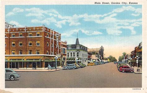 Garden City Kansas Main Street Scene Historic Bldgs Antique Postcard K64078 - Mary L. Martin Ltd ...