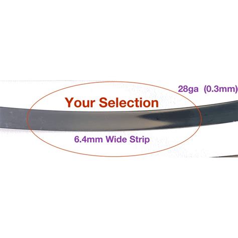 28 gauge Strip 6.4 x 0.3mm Fine Silver - 25 cm