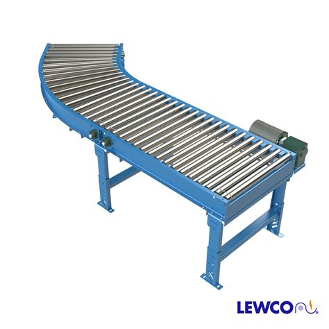 Belt Driven Live Roller Conveyor with Extended Tanent Discharge End – Lewco Conveyors