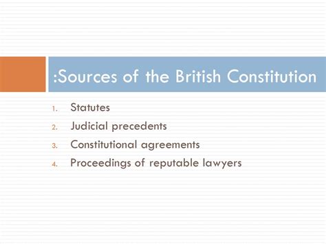 British unwritten constitution, its structure - презентация онлайн