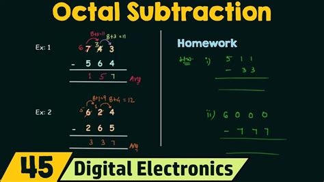 Octal Subtraction - YouTube