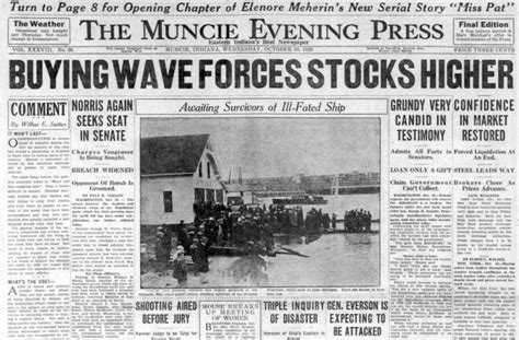 The Great Depression Newspaper Headlines From The 1929