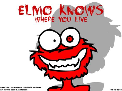 Creepy Elmo knows where you live by TheRealSneakers on DeviantArt