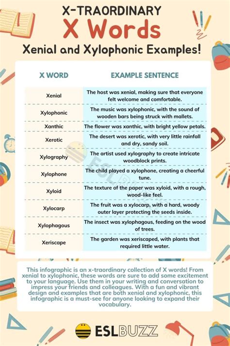 40+ X Words: Expand Your Vocabulary with Words Containing the Letter X - ESLBUZZ