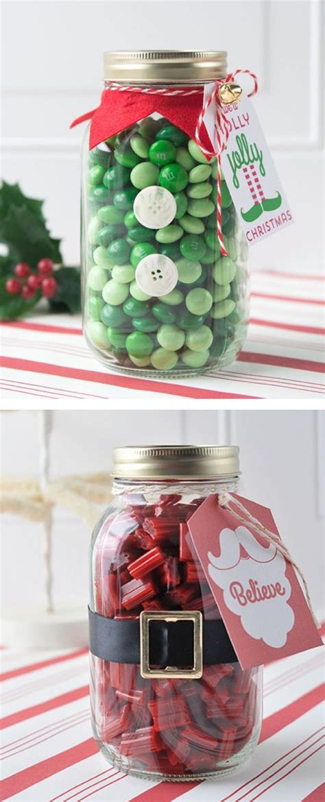 christmas-candy-mason-jar-gift-ideas | HomeMydesign