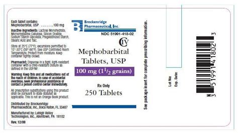 Mephobarbital - FDA prescribing information, side effects and uses