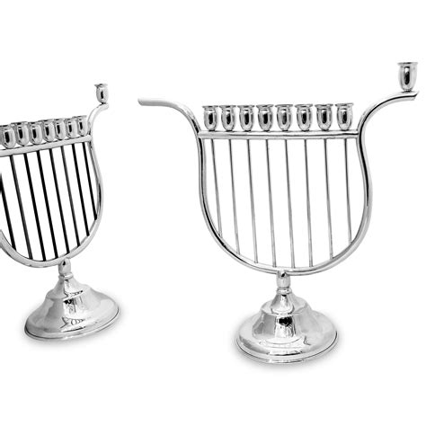 Large Modern Sterling Silver Menorah - Nadav Art By Avi Nadav