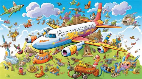 Airplane Cartoon Characters Picture Of A And Bunch Backgrounds | JPG ...