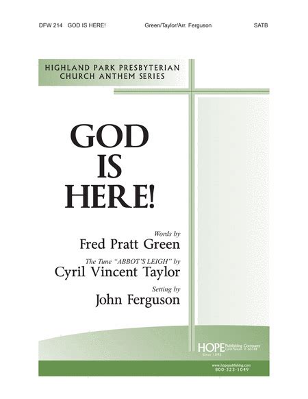 God Is Here! By Cyril V. Taylor - Octavo Sheet Music For SATB Choir; Congregation & Brass - Buy ...