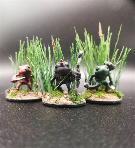 Grung warriors set of three dnd miniatures for tabletop games | Etsy