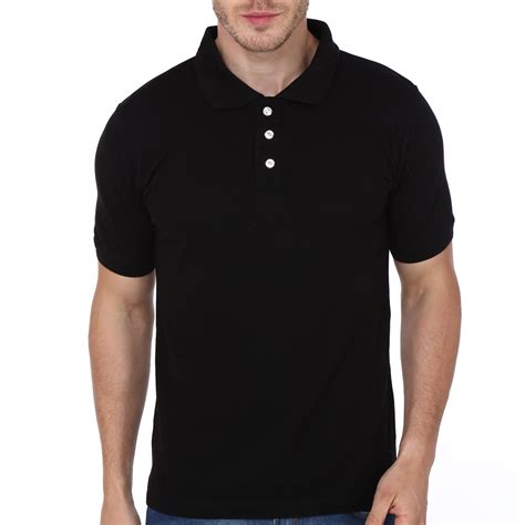 Black polo shirt