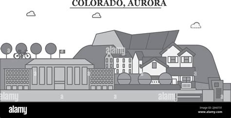 United States, Aurora city skyline isolated vector illustration, icons Stock Vector Image & Art ...