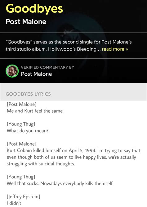 Post Malone - Goodbyes : r/HelicopterAddict