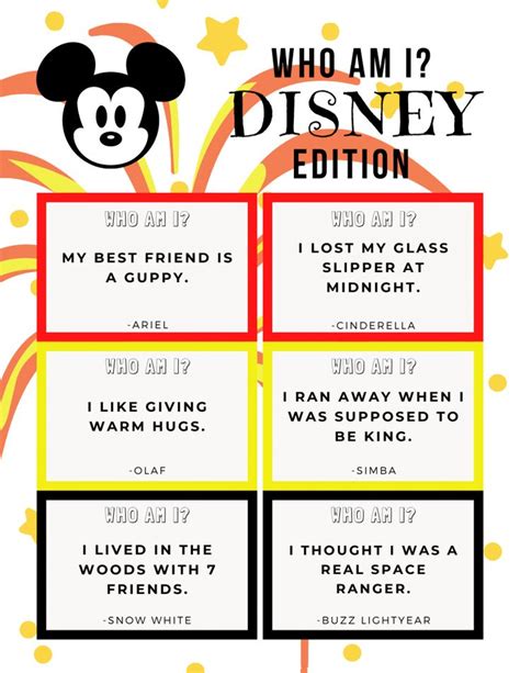 FREE Disney Trivia Game: Who Am I? Game | Marcie and the Mouse | Disney ...