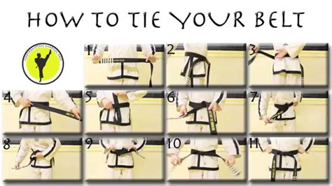 TAEKWONDO BELT TYING TUTORIAL - YouTube